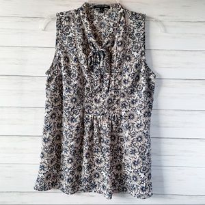 Banana Republic Factory | Navy Pink Floral Blouse
